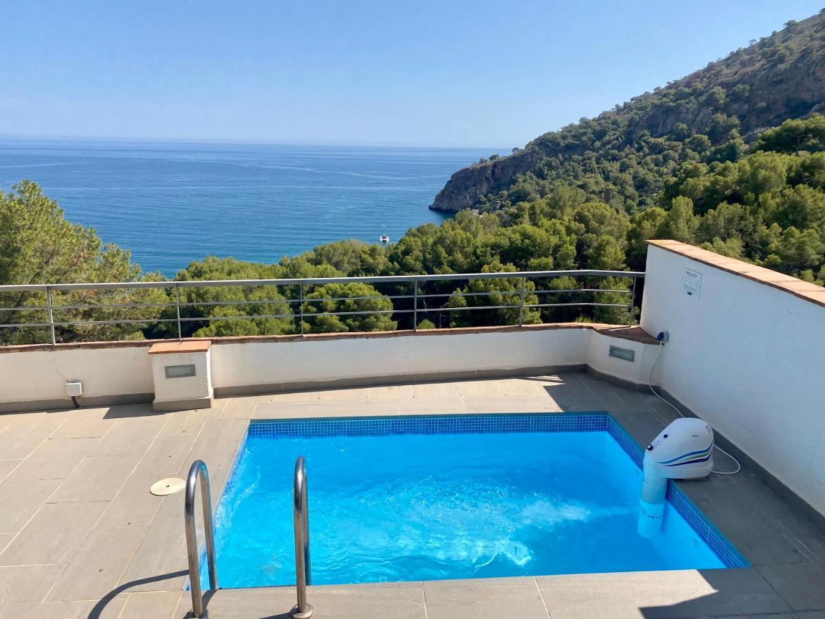 Sunny House With Great Sea Views, 3 Terraces, Private Heated Pool And Sauna 라 에라두라 외부 사진